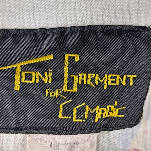 Toni Garment for CC Magic Size S/M Cream with Floral Print Pearl Buttons Vintage - Picture 8 of 11